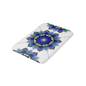 Mandala Pattern 02 in dark blue Bath Mat (Gekanteld)
