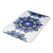 Mandala Pattern 02 in dark blue Bath Mat (Gekanteld)