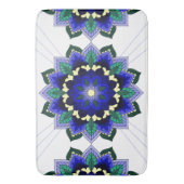 Mandala Pattern 02 in dark blue Bath Mat (Voorkant Verticaal)