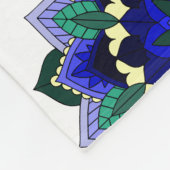 Mandala Pattern 02 in dark blue Fleece Blanket Deken (Hoek)