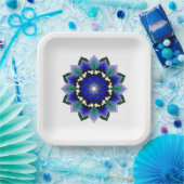 Mandala Pattern 02 in dark blue Paper Bord (Feest)