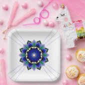 Mandala Pattern 02 in dark blue Paper Bord (Feest)