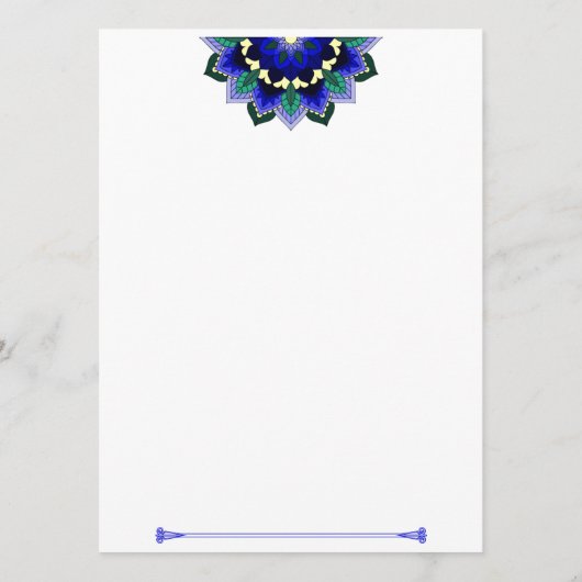 Mandala Pattern 02 in dark blue Program Programma (Achterkant)