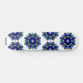 Mandala Pattern 02 in dark blue Skateboard (Horizontaal)