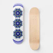 Mandala Pattern 02 in dark blue Skateboard (Voorkant)
