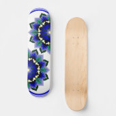 Mandala Pattern 02 in dark blue Skateboard (Voorkant)