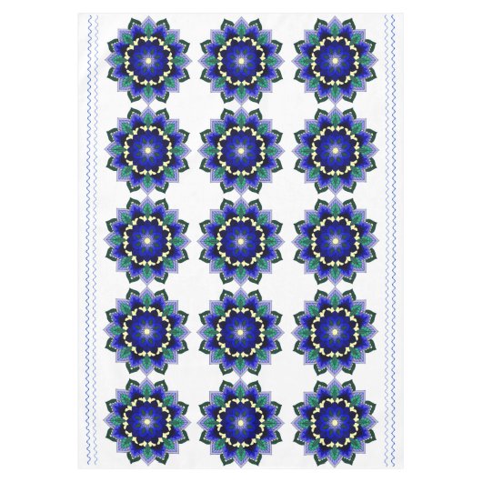 Mandala Pattern 02 in dark blue Tafelkleed (Voorkant)