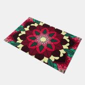 Mandala Pattern 02 in diep roze Deurmat (Schuin)