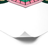 Mandala Pattern 02 in diep roze Perfect Poster (Hoek)