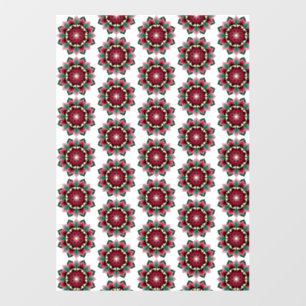 Mandala Pattern 02 in diep roze Raamsticker