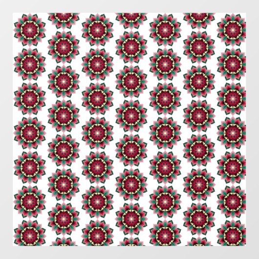 Mandala Pattern 02 in diep roze Raamsticker (Vel)