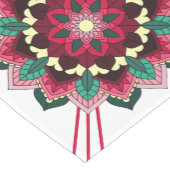 Mandala Pattern 02 in diepe roze Medium Table Runn Tafelloper (Hoek)