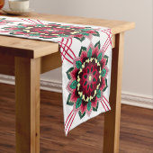 Mandala Pattern 02 in diepe roze Medium Table Runn Tafelloper (Voorbeeld)
