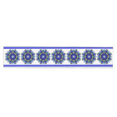 Mandala Pattern 02 in donkerblauw Middelmatige Tab Medium Tafelloper (Horizontaal)
