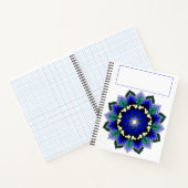 Mandala Pattern 02 in donkerblauw Notitieboek (Binnen)