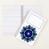 Mandala Pattern 02 in donkerblauw Notitieboek (Binnen)