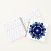 Mandala Pattern 02 in donkerblauw Notitieboek (Binnen)