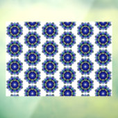 Mandala Pattern 02 in donkerblauw Raamsticker (Vel 3)