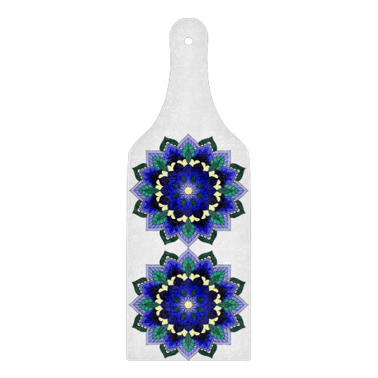 Mandala Pattern 02 in donkerblauw Snijplank (Voorkant)