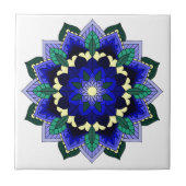 Mandala Pattern 02 in donkerblauw Tegeltje (Voorkant)