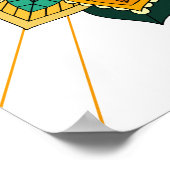 Mandala Pattern 02 in geel en geelbruin Poster (Hoek)