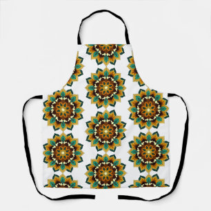 Mandala Pattern 02 in geel en geelbruin Schort