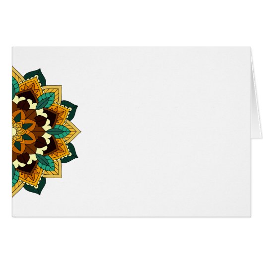 Mandala Pattern 02 in geel & tan (Voorkant Horizontaal)