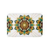 Mandala Pattern 02 in geel & tan Bath Mat (Voorkant)