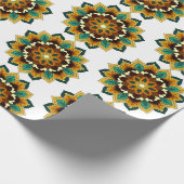 Mandala Pattern 02 in geel & tan Cadeaupapier (Hoek)