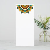 Mandala Pattern 02 in geel & tan Kaart (Staand voorkant)