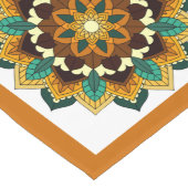 Mandala Pattern 02 in geel & tan Lange Tafelloper (Hoek)