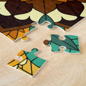 Mandala Pattern 02 in geel & tan Legpuzzel (Zijkant)