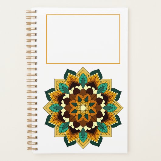 Mandala Pattern 02 in geel & tan Planner (Voorkant)