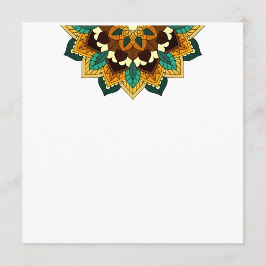 Mandala Pattern 02 in geel & tan Programma (Voorkant)