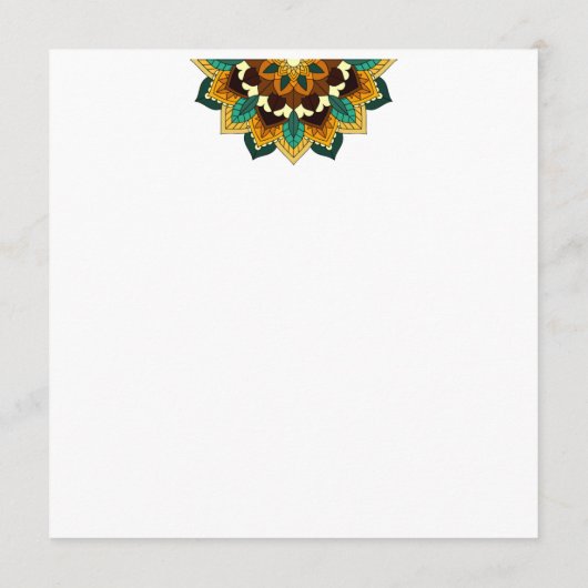 Mandala Pattern 02 in geel & tan Programma (Achterkant)