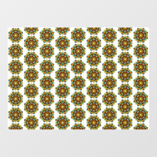 Mandala Pattern 02 in geel & tan Raamsticker
