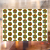 Mandala Pattern 02 in geel & tan Raamsticker (Vel 2)