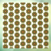 Mandala Pattern 02 in geel & tan Raamsticker (Vel 3)