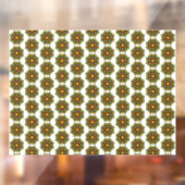 Mandala Pattern 02 in geel & tan Raamsticker (Vel 2)