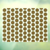 Mandala Pattern 02 in geel & tan Raamsticker (Vel 3)