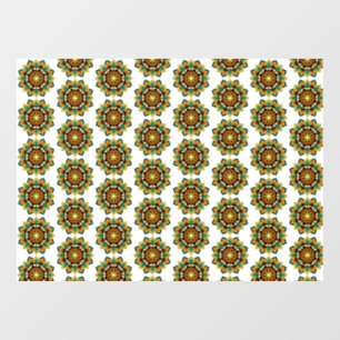 Mandala Pattern 02 in geel & tan Raamsticker