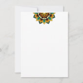 Mandala Pattern 02 in geel & tan Save The Date (Achterkant)