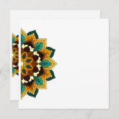 Mandala Pattern 02 in geel & tan Save the Date (Voorkant / Achterkant)