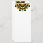Mandala Pattern 02 in geel & tan Save The Date (Voorkant / Achterkant)