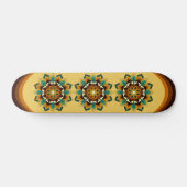 Mandala Pattern 02 in geel & tan Skateboard (Horizontaal)