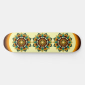 Mandala Pattern 02 in geel & tan Skateboard (Horizontaal)
