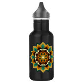Mandala Pattern 02 in geel & tan Waterfles (Links)
