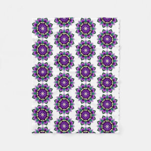 Mandala Pattern 02 in paars Fleece Deken