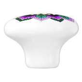 Mandala Pattern 02 in paars Keramische Knop (Zijkant)