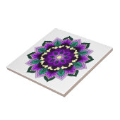 Mandala Pattern 02 in paars Tegeltje (Zijkant)